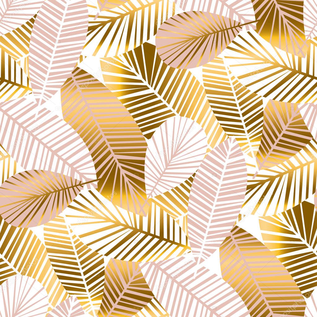abstract tropical foliage seamless pattern 