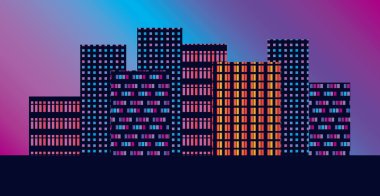 Kavram geometrik kentsel silueti manzarası desen. 