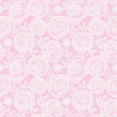 Basit soluk renkli gül çiçek seamless modeli.