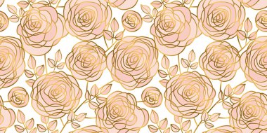 Soyut gül strocke stili üstbilgi desen