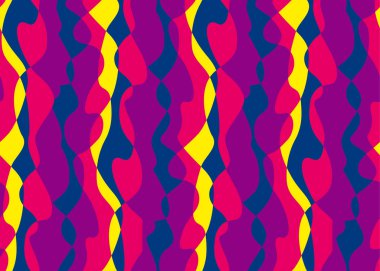 Tropikal parlak renkler dalgalı seamless modeli. 