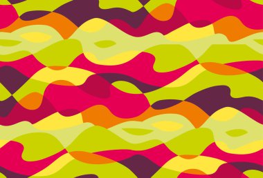 Tropikal parlak renkler dalgalı seamless modeli. 