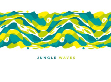 Soyut orman geometrik tasarım öğesi. 