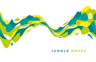 Soyut orman geometrik tasarım öğesi. 