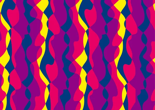 Tropische helle Farben wellenförmige nahtlose Muster. — Stockvektor