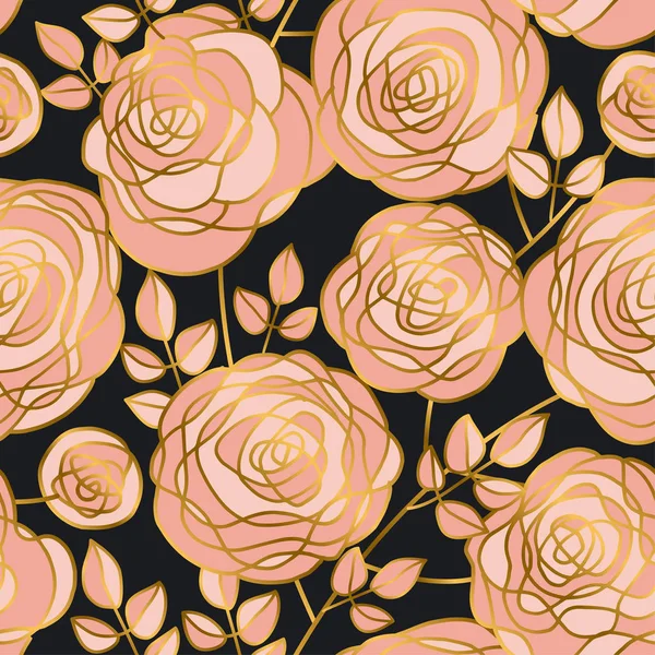 Zarif lüks gül çiçek seamless modeli. 