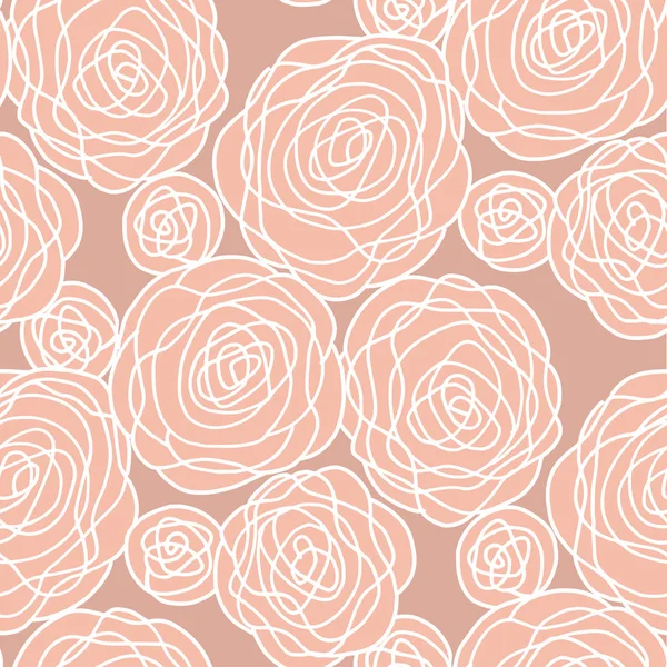 Simple couleur pâle rose fleurs motif sans couture . — Image vectorielle