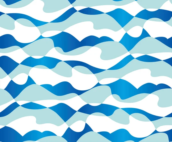 Abstraktes Konzept Meereswellen nahtloses Muster. — Stockvektor