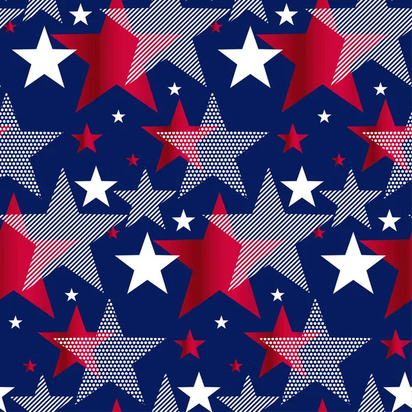 United States national symbol stars seamless pattern. — Stock Vector