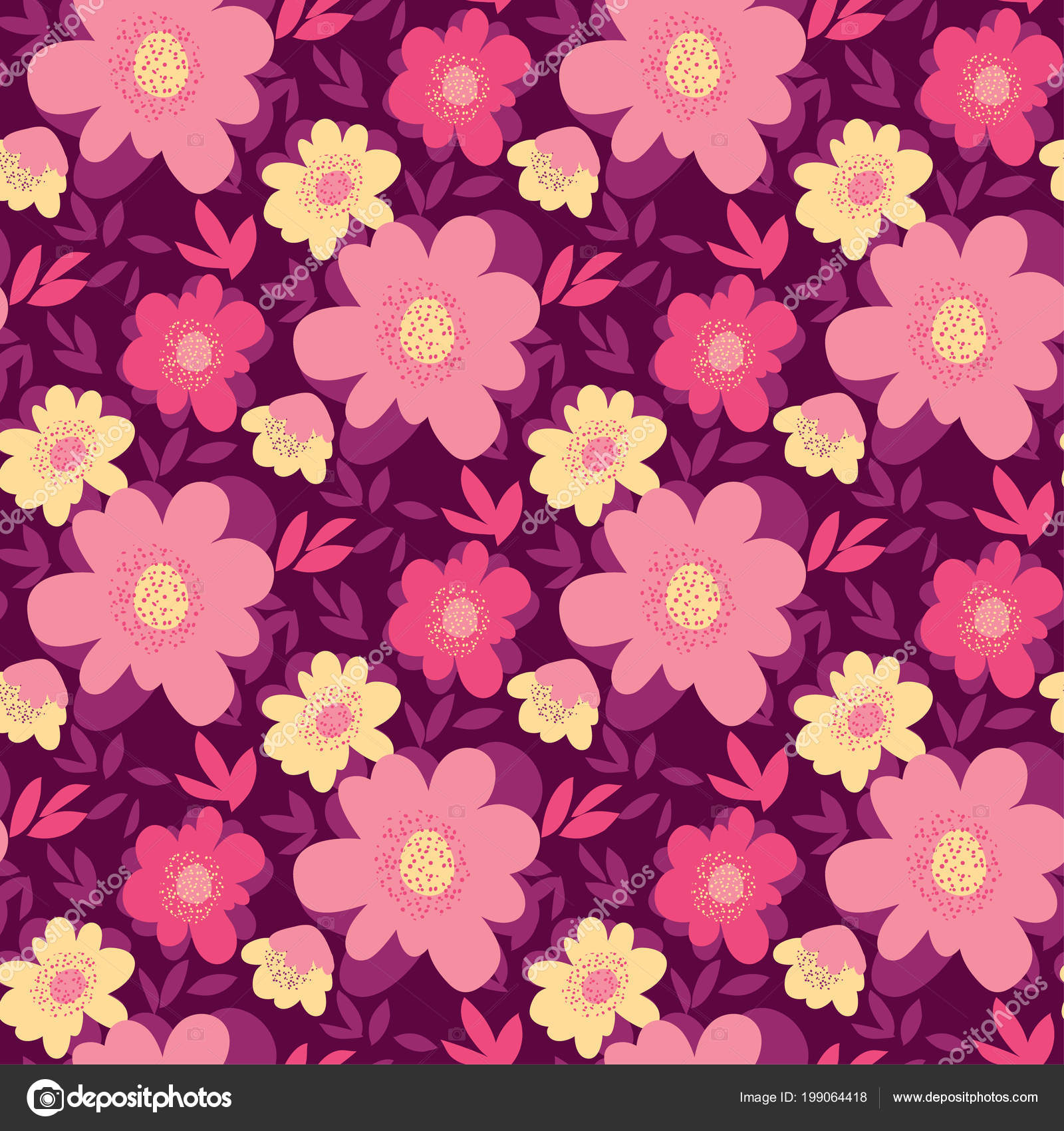 Pink Floral Paper Vector Background Stock Illustration - Download
