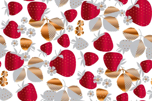 Abstract strawberry seamless pattern. — Stock Vector