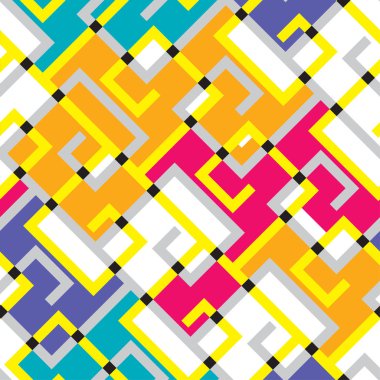 Soyut vintage 90'lı yılların tarzı seamless modeli. 