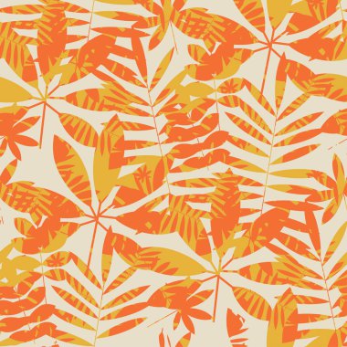 Retro yaz yeşillik seamless modeli. 