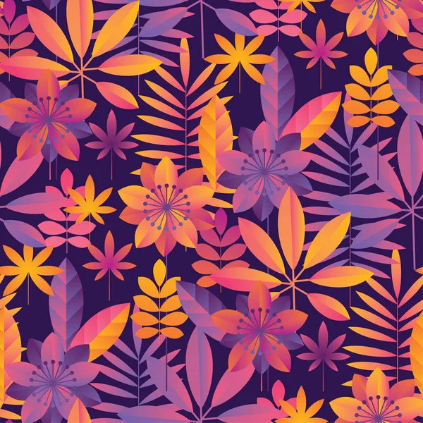 Parlak ultraviyole tropikal seamless modeli. 