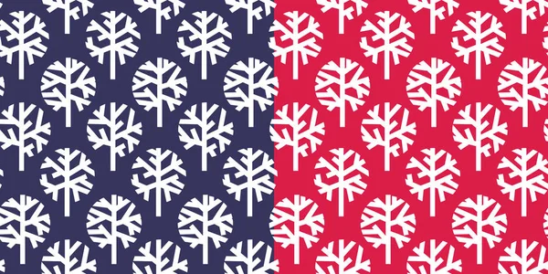 Arbre d'hiver nu motif simple sans couture — Image vectorielle