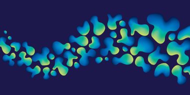 Düz eğri sıvı vektör desen 