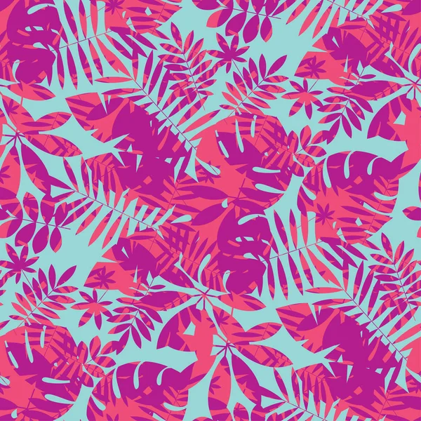 Canlı parlak orman bitki örtüsü seamless modeli.