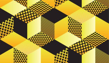 Cool retro 90s geometrik altıgen sorunsuz motifi