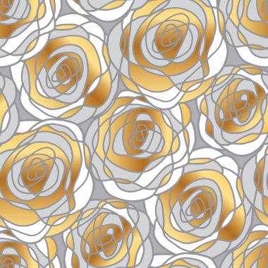 Dekoratif altın gül motifi. 