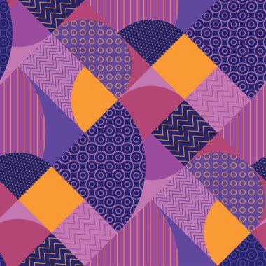 Dekoratif renkli geometrik seamless modeli. 