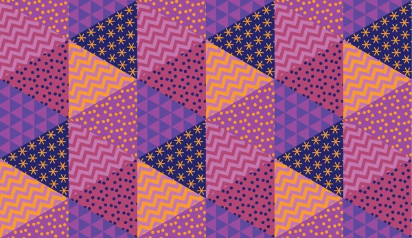 Eenvoudige 60s geïnspireerd levendige geometrische naadloze patroon. — Stockvector