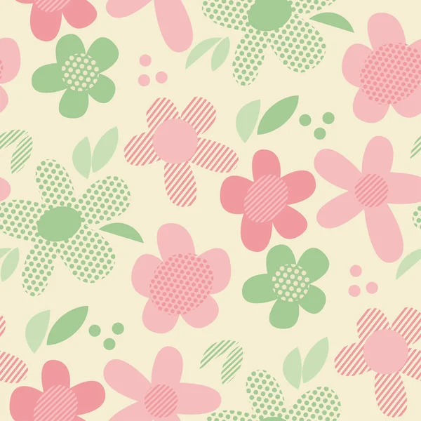 Couleurs pastel motif floral géométrique sans couture . — Image vectorielle