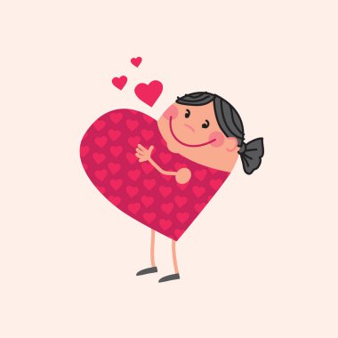 kalp şeklinde aşık hamile anne. 