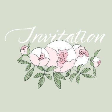 Zarif modern peony çiçek buketi