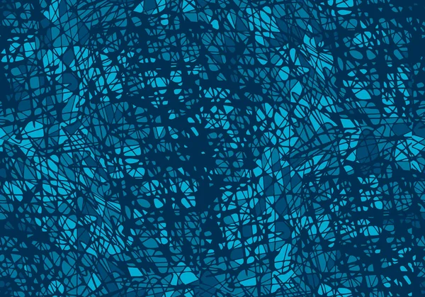 Nahtloses Muster mit blau-weißem Chaos-Mosaik — Stockvektor