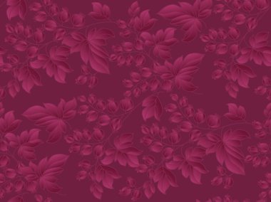 Dekoratif kuş üzümü dalları seamless modeli. 