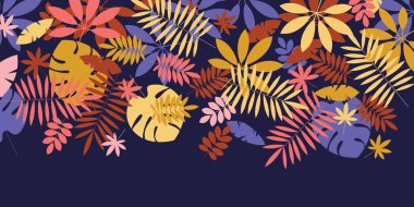 Düz renkli sonbahar yaprakları öğesi 