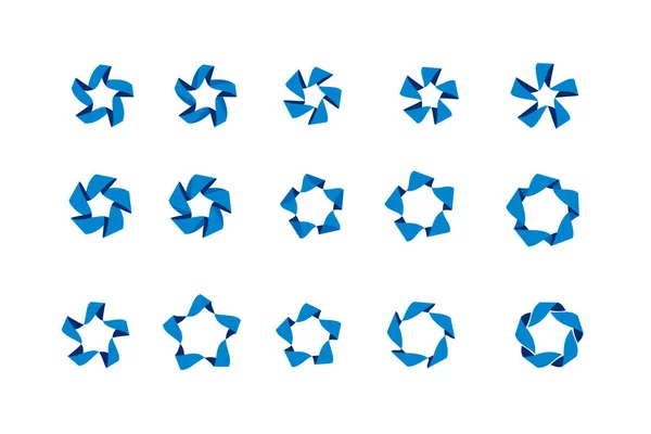 五花瓣抽象的花或星为标志标志. — 图库矢量图片