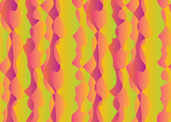 Onda abstracta rayado patrón inconsútil colorido — Vector de stock