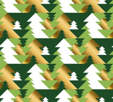 Geometrik Noel ağacı lüks seamless modeli.