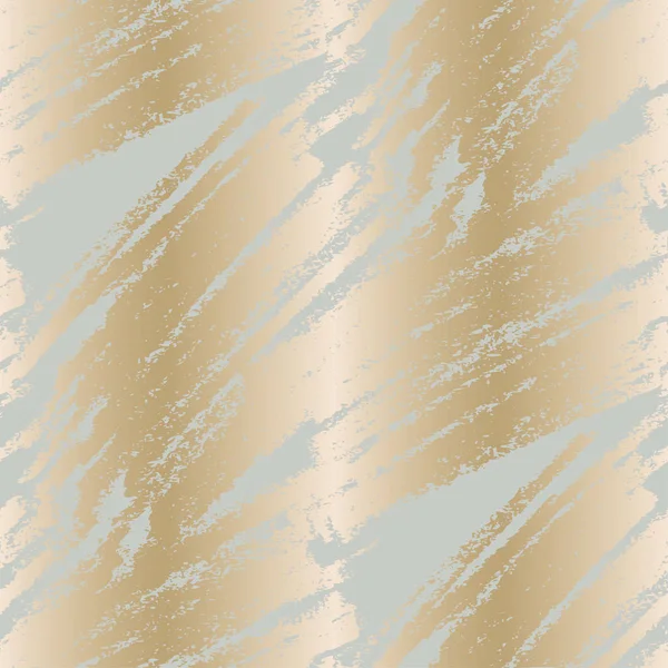 Pale gray and cold gold strokes seamless pattern — Stock Vector