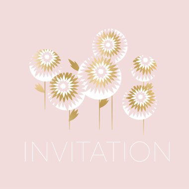 Dekoratif krizantem çiçek tasarım öğesi 