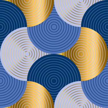 Retro deniz su soyut geometri seemless desen