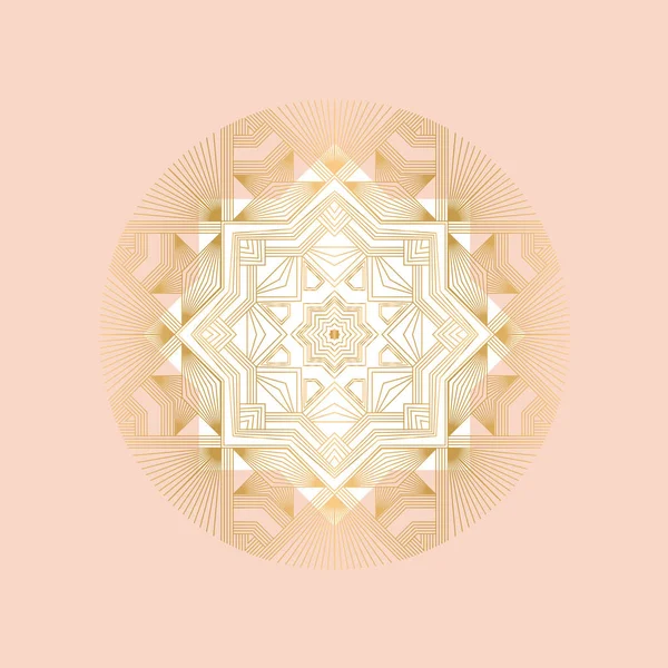 Un flocon de neige de Noël de style mandala — Image vectorielle