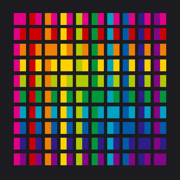 抽象的な虹色パレットの組み合わせ — ストックベクタ