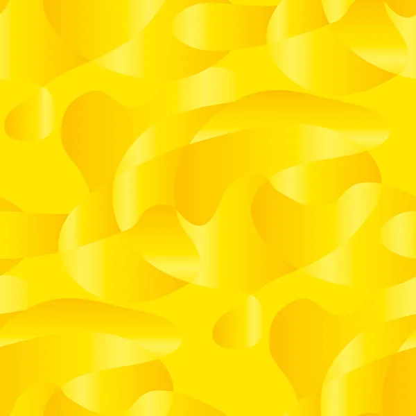 Abstrakte gelbe kreative flüssige nahtlose Muster — Stockvektor