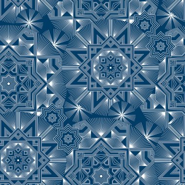 Sofistike modern çizgi stili kar taneleri sorunsuz deseni 