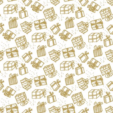 Xmas hediye kutusu seamless modeli saf tarzı.