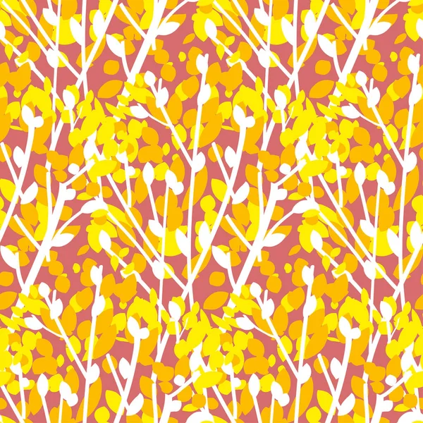 Coloré abstrait feuilles d'automne motif sans couture — Image vectorielle