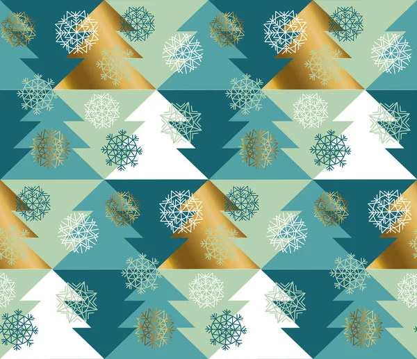 Abstraktes Konzept Weihnachtsbaum nahtloses Muster. — Stockvektor