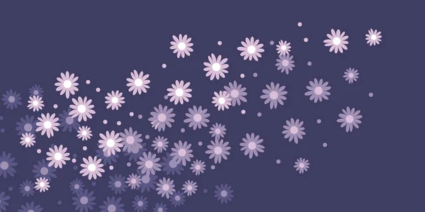 Illustration vectorielle couleur camomilles en fleurs — Image vectorielle