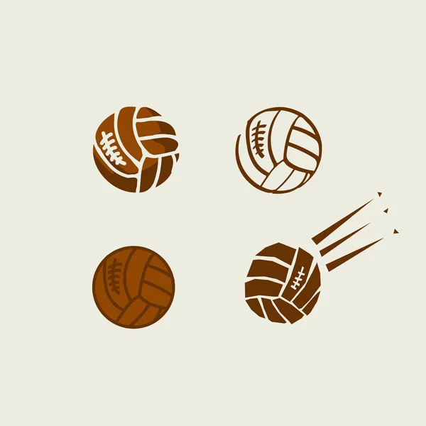 Набор цветных иллюстраций для волейбольных мячей . — стоковый вектор