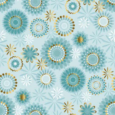 Lüks çiçek tarzı kar taneleri seamless modeli