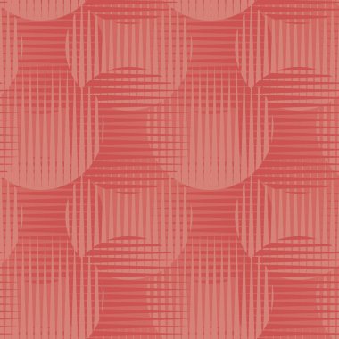 Mercan renk tonları geometrik sorunsuz motifi