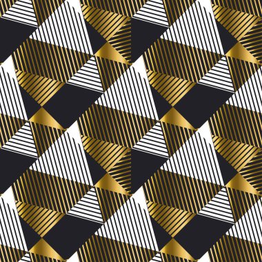 Soyut lüks altın rengi ve siyah seamless modeli