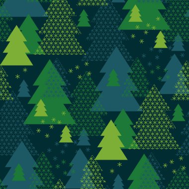 Yeşil Xmas geometrisi soyut desen.